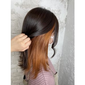 インナーカラーオレンジ池袋