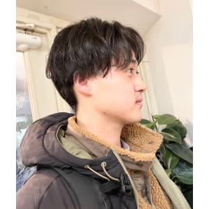 メンズカットセンターパートマッシュショート30代梅ヶ丘美容室