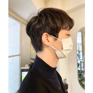 メンズカットニュアンスショートマッシュ30代40代梅ヶ丘髪型
