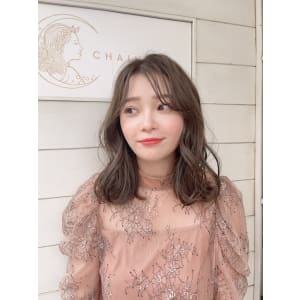 ふんわりカールショコラアッシュヘルシーヘア40代梅ヶ丘美容室