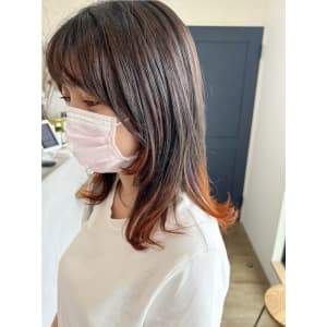 レイヤー&オレンジ裾カラー - ARBRE hair&make【アーブルヘアーアンドメイク】掲載中