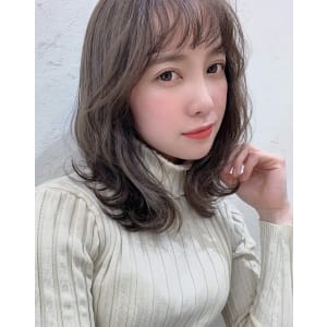 韓国風レイヤー巻きエギョモリシースルー前髪髪質改善
