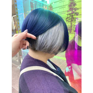 ネイビーブルー×グレー