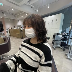 コテ巻き風パーマ