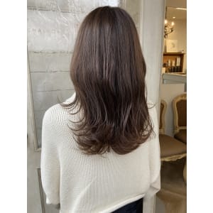春夏人気カラーグレージュロング30代梅ヶ丘美容室