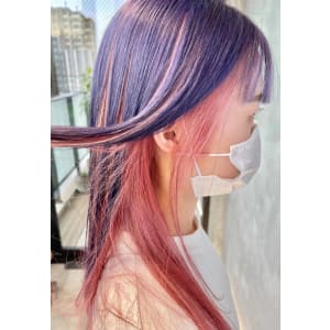 ツートンカラー　ペールピンク×バイオレット　 - Aco【アコ】掲載中