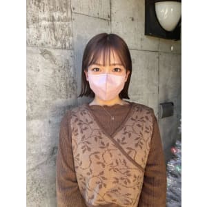 大人可愛いチョコレートモードプリカール外ハネボブハイライト