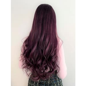 高発色◎ラベンダーピンクカラー×ゆるふわロング
