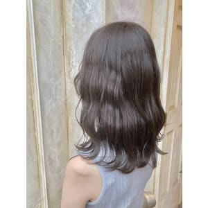 シアーベージュ×シースルーバングアレンジ＊＊