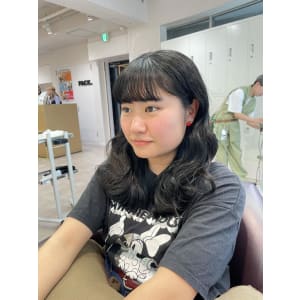 ワイドバング×黒髪
