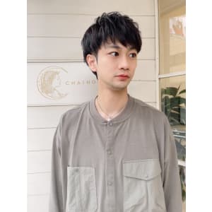 馬場良馬くん軽め束感マッシュ前髪ありワックスメンズショート