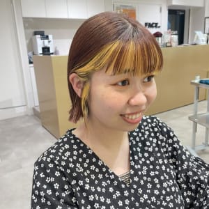 インナーカラー　×   ボブ