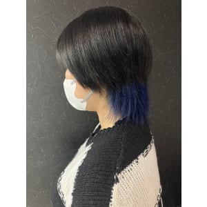 裾カラー/ブルー