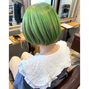 《kitin吉祥寺》ライム　グリーン　デザイン　ショート