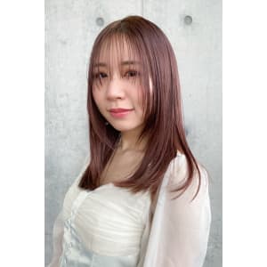大人透明感レイヤーストレート