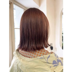 大人可愛い外ハネボブうるツヤショコラアッシュ