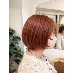 ころんとした大人ボブオレンジベージュ - CHAINON【シェノン】掲載中