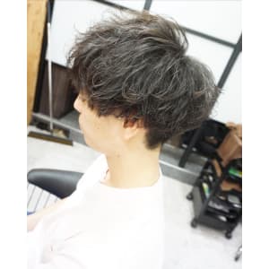 メンズ無造作パーマスタイル