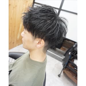 メンズ無造作パーマスタイル