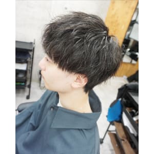 メンズ無造作パーマスタイル