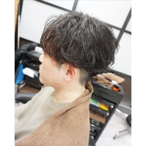 メンズ無造作パーマスタイル