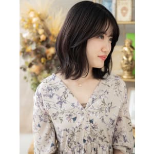 くすみカラーシースルーバングくびれミディ アッシュブラック - COVER HAIR & SPA bliss 浦和西口店【カバー ヘア アンド スパ ブリス】【カバー ヘア アンド スパ ブリス ウラワニシグチテン】掲載中
