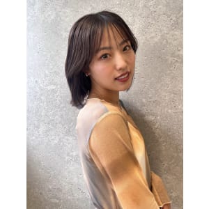 三軒茶屋_レディース_ミディアム_コテ巻き_韓国巻き_くびれ