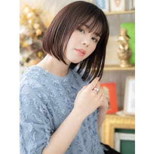 ツヤ髪小顔シースルーバング切りっぱなしボブ アッシュブラック - COVER HAIR & SPA bliss 浦和西口店【カバー ヘア アンド スパ ブリス】【カバー ヘア アンド スパ ブリス ウラワニシグチテン】掲載中