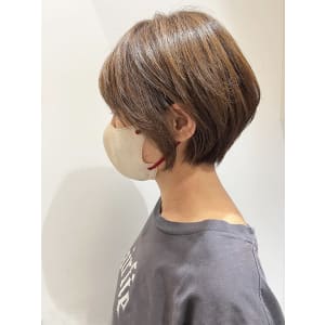 根本ふんわりパーマ☆丸みシルエットショートボブ【uchla】