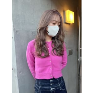 大人可愛いチョコレートモードプリカール外はねボブハイライト