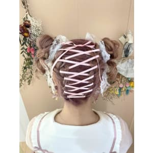 ツインお団子 × リボンアレンジ - FACE。石川町【フェイスイシカワチョウ】掲載中