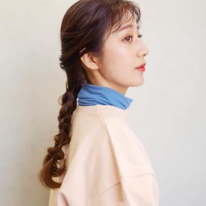 三軒茶屋_レディース_ロング_ヘアアレンジ_ヘアセット_小顔
