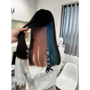 miu&橋本愛海　ツートンインナーカラー