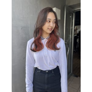 大人可愛いチョコレートモードプリカール外はねボブハイライト