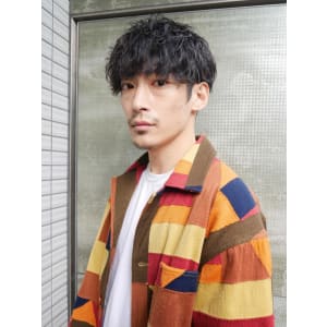 ピンパーマ×波パーマのミックススタイル　２
