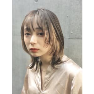 ベビーバング　インナーカラー　イヤリングカラー