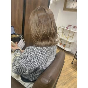 大人可愛いチョコレートモードプリカール外ハネボブハイライト
