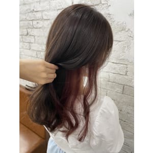 インナーカラーピンクカラー池袋