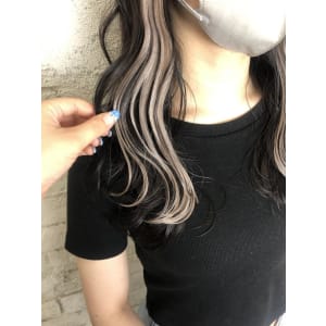 インナーエクステ/グレージュ/夏カラーイメチェン