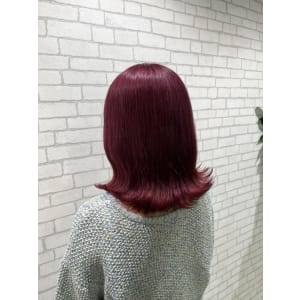 miu&橋本愛海　ブリーチ1回で濃いめピンクカラー
