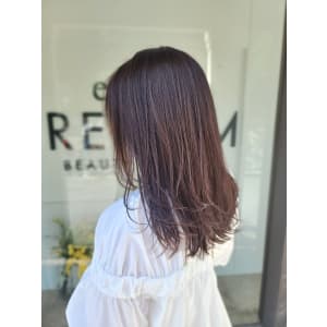 ショコラブラウン×セミロング