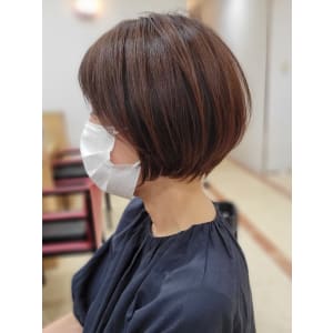 骨格に似合わせ◎艶感丸みボブ