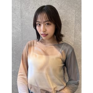 三軒茶屋_レディース_ミディアム_ブラウン_ボブ_カット
