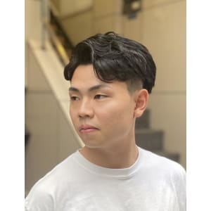 メンズ　ビジネスワンカールパーマ　大人パーマ