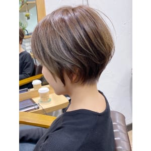 大人可愛い小顔ひし形クビレ丸みボブ20代30代大人ショート