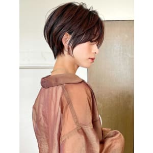 大人可愛い小顔ひし形クビレ丸みボブ20代30代大人ショート