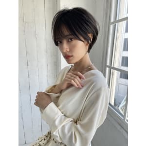 大人可愛い小顔ひし形クビレ丸みボブ20代30代大人ショート