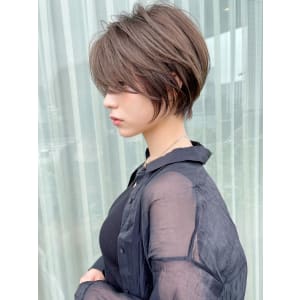 大人可愛い小顔ひし形クビレ丸みボブ20代30代大人ショート