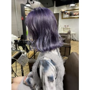 斜めバンググレージュカラー デザインカラー シルキーベージュ