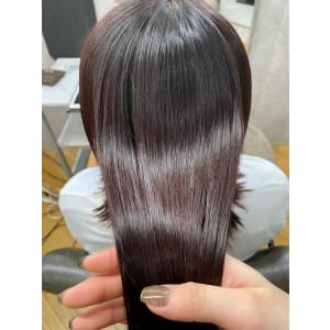 斜めバング/グレージュカラー/デザインカラー/学芸大学